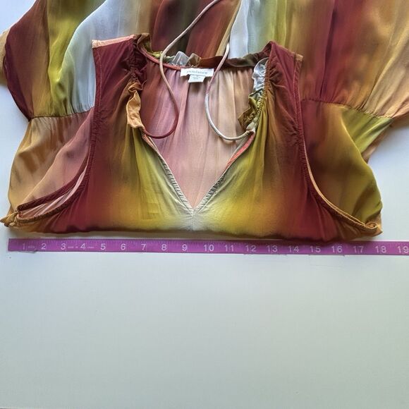 Sundance Zivah‎ Dress Small Ombre Sunset Sleeveless Pockets Tiered Beachy - Picture 7 of 8